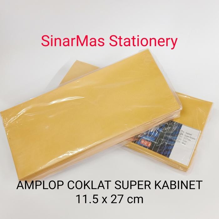 

Amplop Coklat Super Kabinet 11.5 x 27 cm Tebal 80 Gram Isi 100 Lembar untuk Penyimpanan Dokumen & Amplop Gaji by Fajar SA