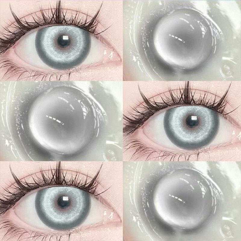 [Stok Siap]Lensa kontak berwarna cosplay Halloween bola mata horor putih bohlam lampu putih softlens