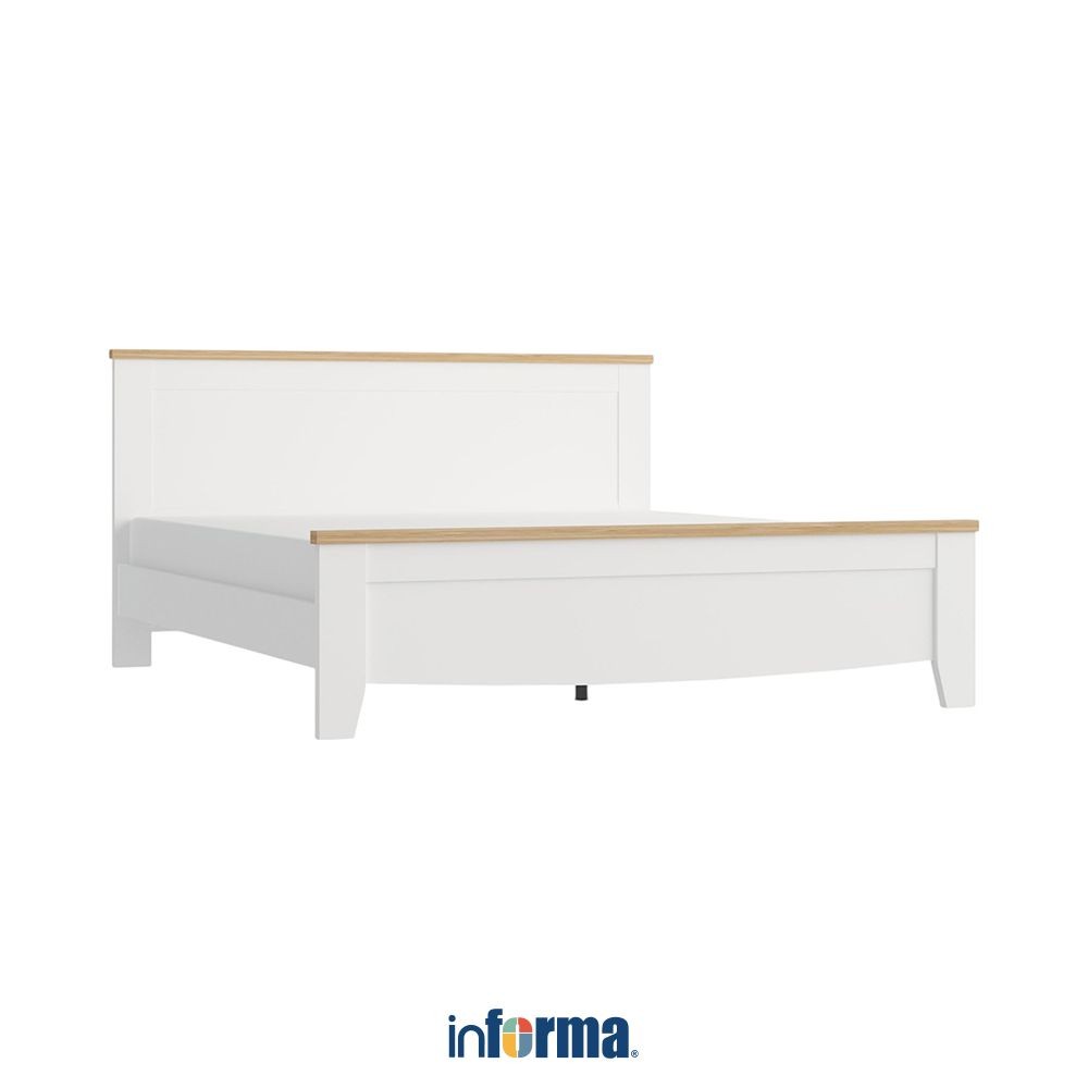 Informa 160x200 cm Kasablanka Tempat Tidur - Putih Bed Frame Ranjang Dipan Tempat Kasur Dipan Ranjan