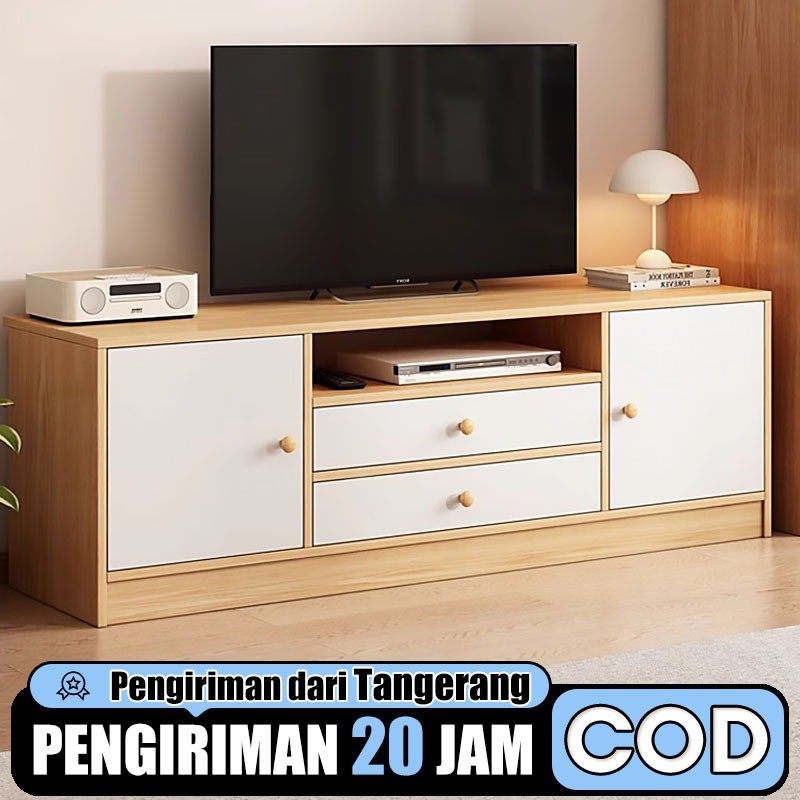 Meja TV Rak TV Kayu Lemari TV Serbaguna Minimalis Jumbo Meja TV Minimalis TV Minimalis Modern