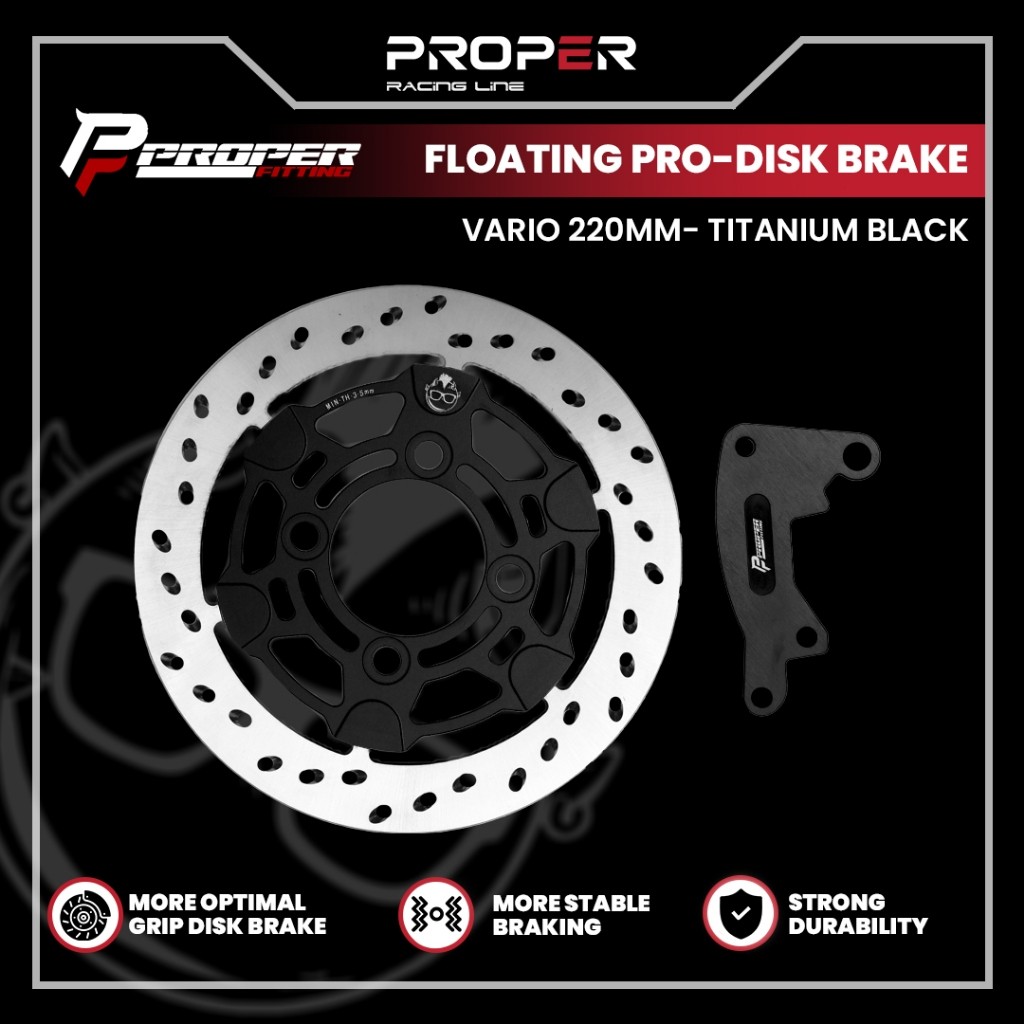 PROPER FITTING FLOATING PRO - DISK BRAKE VARIO 220MM