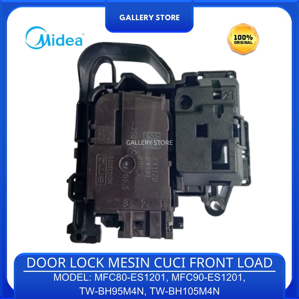 Locker Switch Kunci Pintu Otomatis Mesin Cuci Front Loading Midea MFC80-ES1201 MFC90-ES1201 TW-BH95M