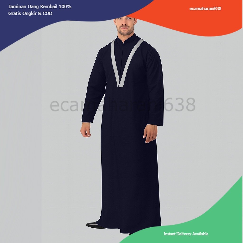 Jubah Pria Toyobo Thobe Jubah Gamis Pria MUslim Az-Zaki Baju Muslim Pria Jubah Pria Thobe Toyobo Pre