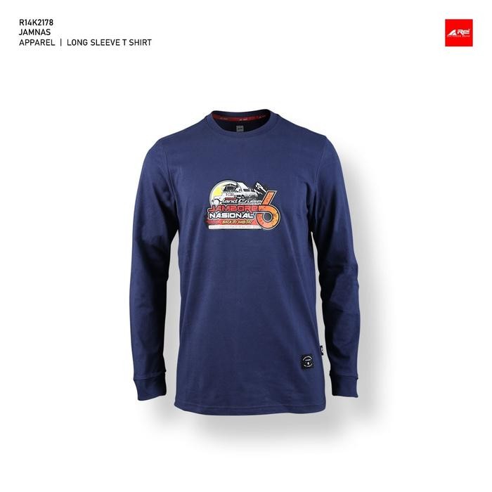 ORIGINAL Kaos Lengan Panjang Pria Jam-Nas (Jambore Nasional) Navy Arei Outdoorgear - Navy, S