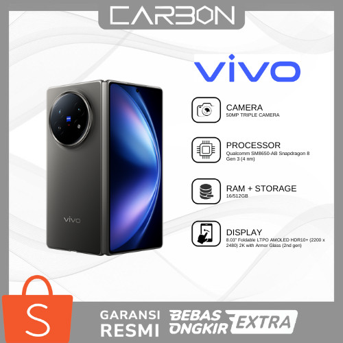 Vivo X Fold 5 RAM 16/512GB - Layar 8.3inch Prosesor Snapdragon 8 Gen 3 6000mAh 80W | Garansi Resmi V
