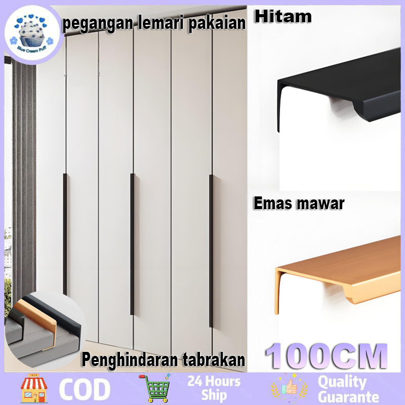 Tarikan Pintu Lemari 100cm Invisible - Gagang Minimalis Handel, Gagang Lemari Panjang Dapur