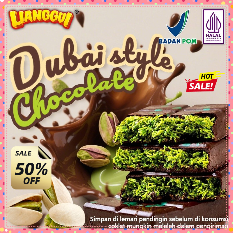 

[Pengiriman 24 jam]Lianggui - Coklat Dubai Pistachio Kunafa Snack Sehat untuk Diet Lumer di Mulut Tinggi Protein Halal
