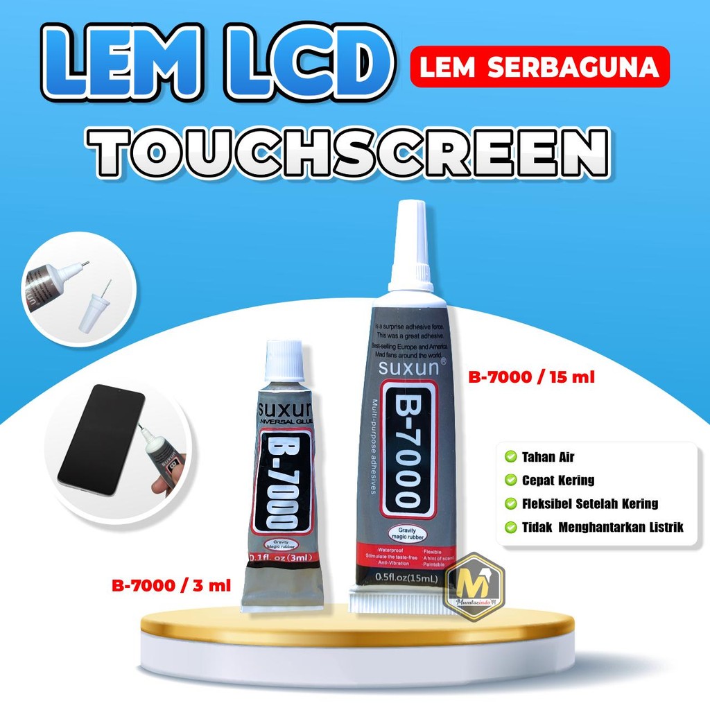 MUMTAZINDO - Lem LCD Touchscreen GSE B7000 T7000  3ml 15ml / Lem LCD 7000 / Lem LCD Hp / Lem LCD Lay
