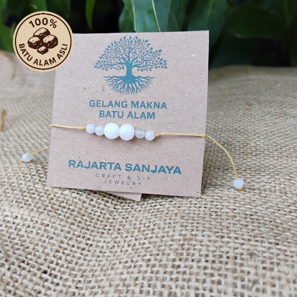 Gelang Makna – Giok Putih – Batu Kemurnian & Keharmonisan Hidup - Batu Alam Asli
