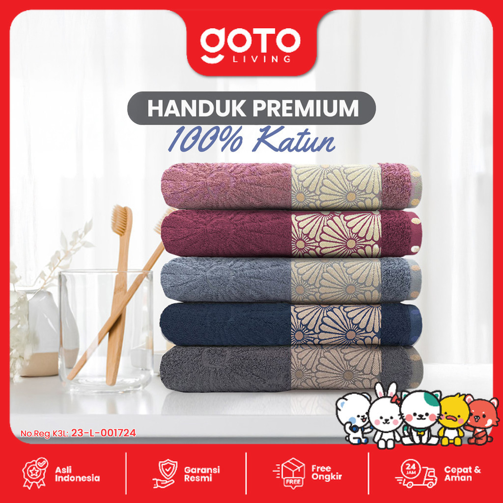 Goto Luxebrez Bath Towel Handuk Mandi Lembut Halus Motif Dewasa