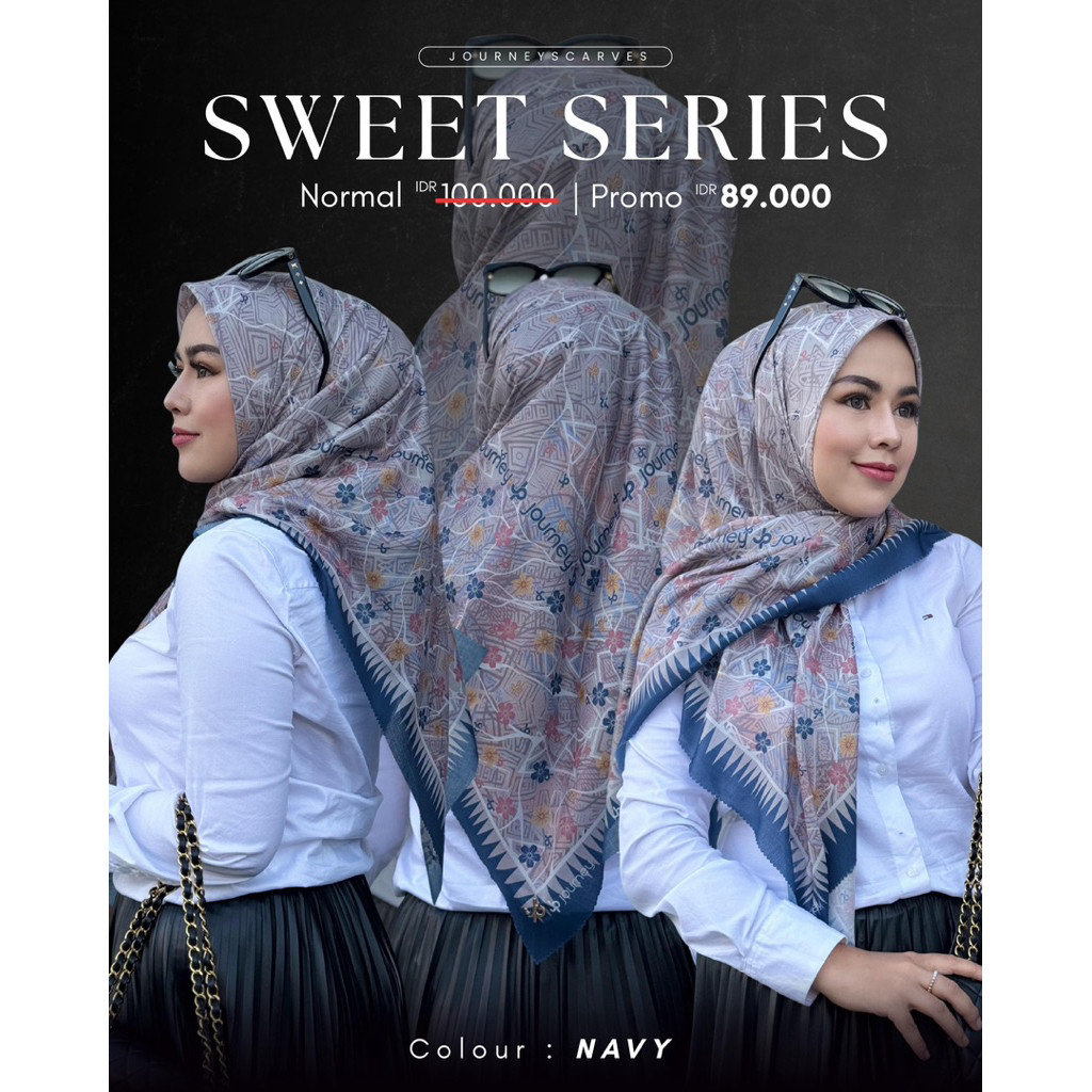 DIKASHOP JILBAB ORI JOURNEY MOTIF SWEET SERIES TERBARU SEPTEMBER BY JOURNEY SCARVES/ JOURNEY MOTIF A