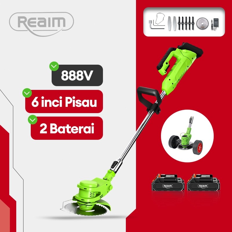 Reaim Mesin Potong Rumput 888V Mesin Rumput Pemotong Rumput Mesin Pemotong Rumput Alat Potong Rumput