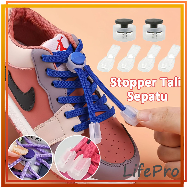 Pengunci Tali/Stopper Tali Sepatu Pengunci Ujung Tali Sepatu Jaket Sweter Anti Slip