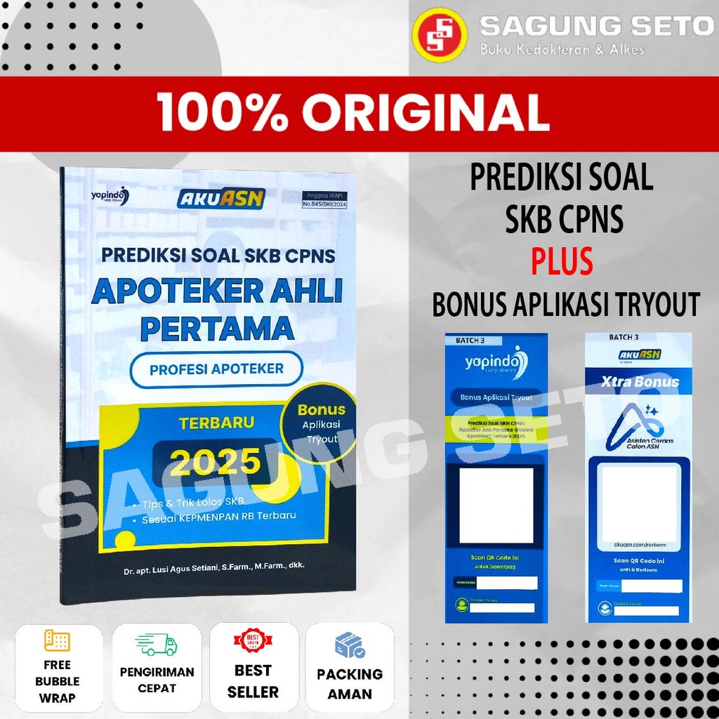 BUKU PREDIKSI SOAL SKB CPNS APOTEKER AHLI PERTAMA PROFESI APOTEKER 2025 - SETIANI