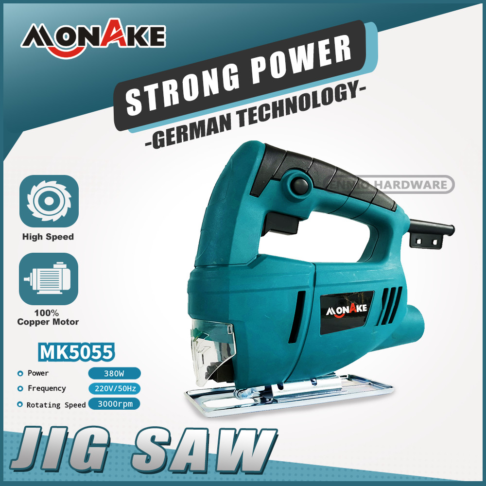MONAKE Alat Jerman Mesin Jigsaw Gergaji Triplek Potong Kayu Listrik Jig Saw Machine