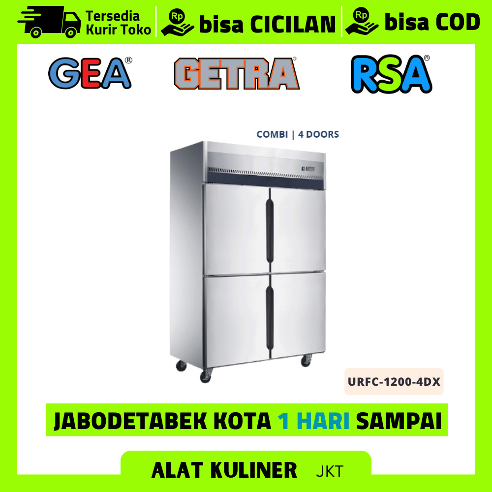 Upright Freezer Chiller Gea Urfc-1200-4dx Freezer Chiller 4 Pintu