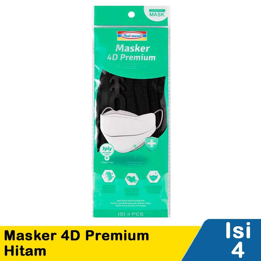 INDOMARET MASKER 4D PREMIUM 4'S HITAM