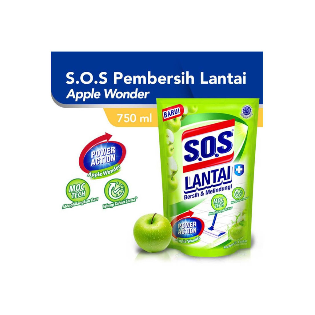 SOS PEMBERSIH LANTAI REFILL APPLE 725/700mL