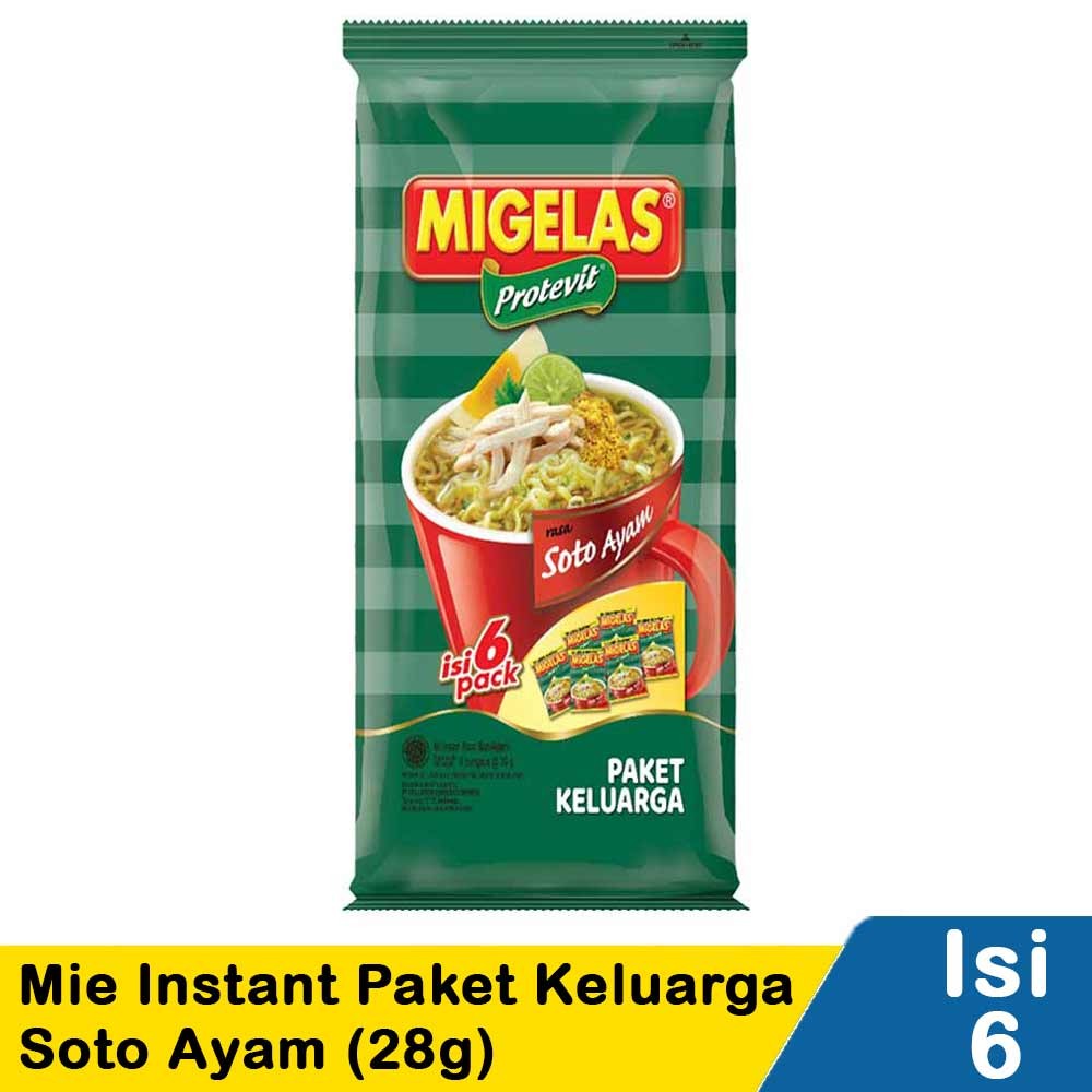 MIGELAS MIE INSTANT PAKET KELUARGA SOTO AYAM 6x28/30g