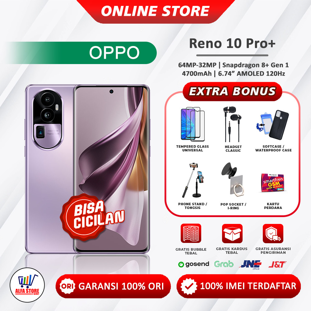 Oppo reno 10 pro plus 5G ram 12/256Gb Garansi resmi