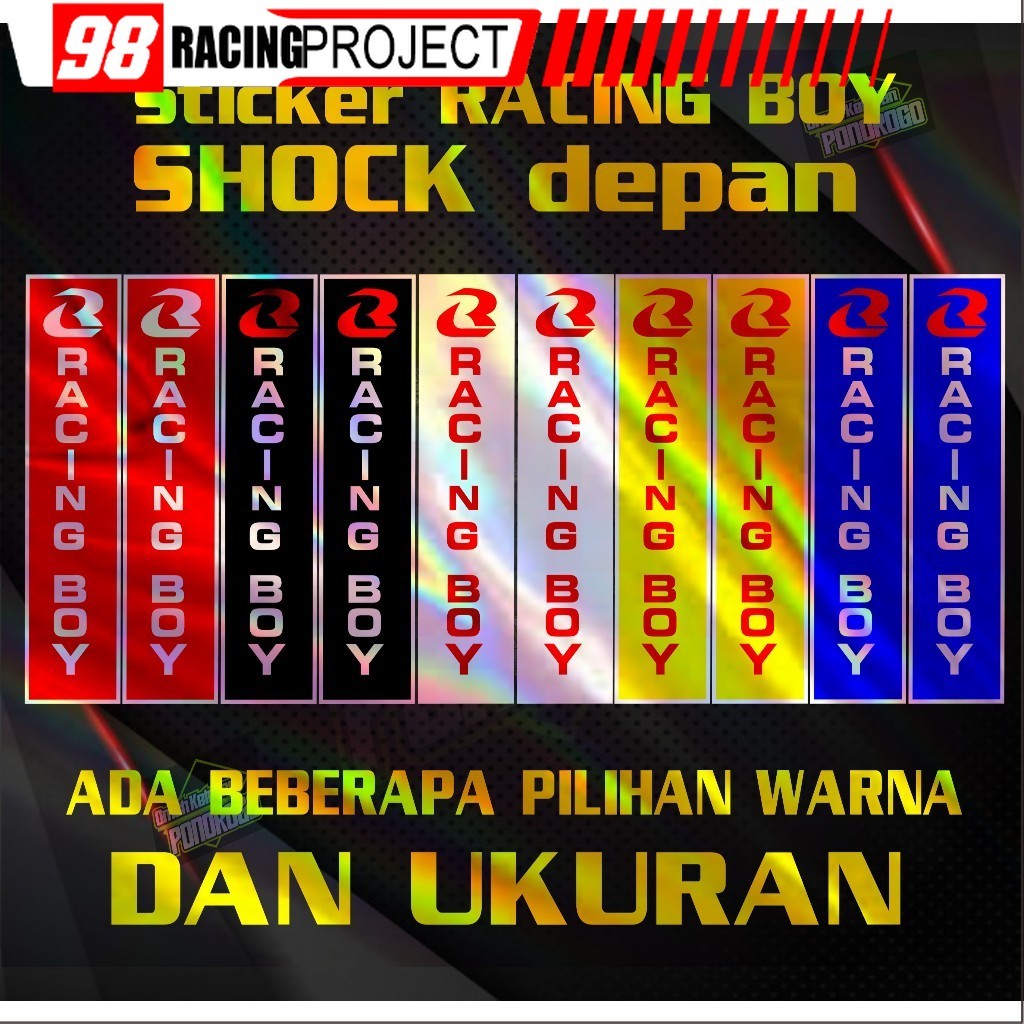 Sticker Racing Boy Sticker Rcb Sticker Shock Depan