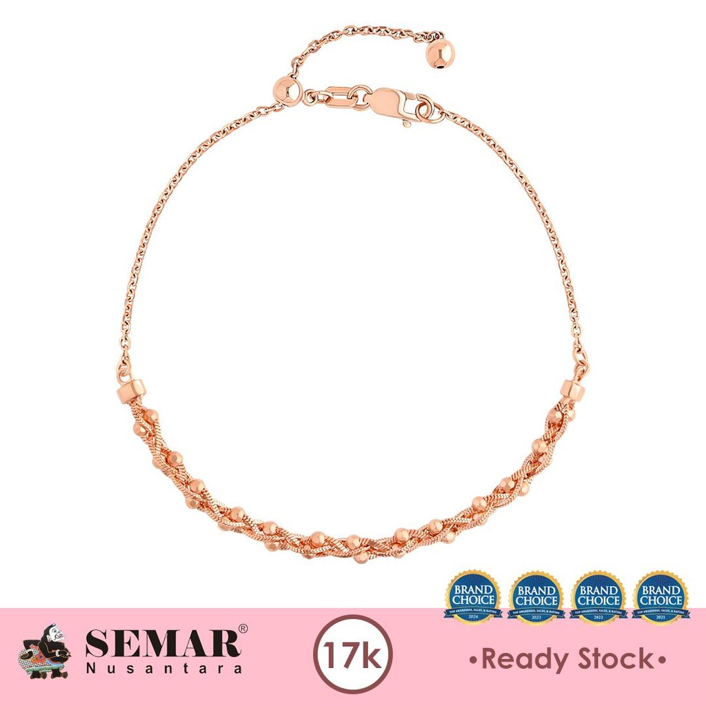 Gelang Emas Serut Senta Silk Gold 17K Semar Nusantara