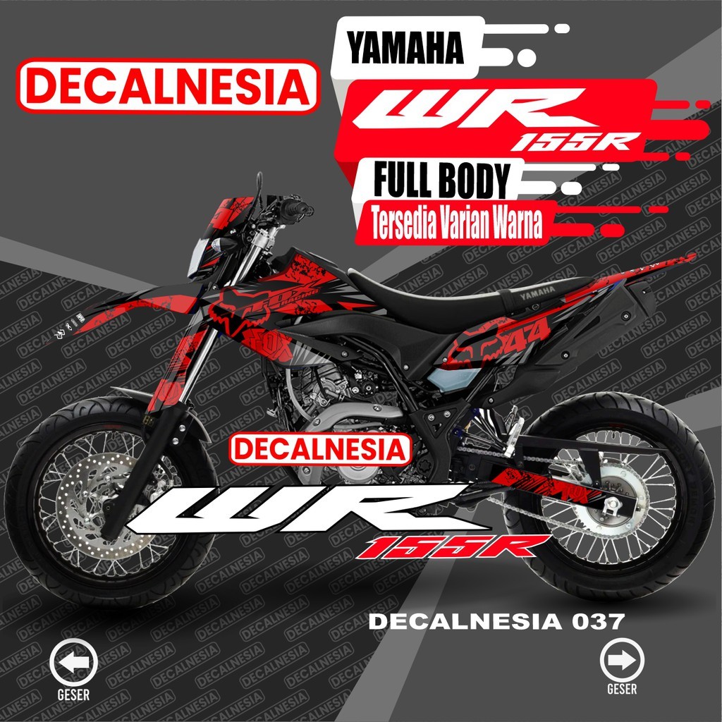 Decal WR155 Full Body Variasi Decal WR Supermoto Aksesoris Stiker Dekal Motor Yamaha WR 155 R