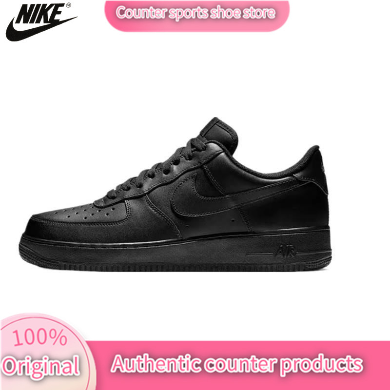 Genuine productNike Air Force 1 '07 Low Black Sepatu Sneakers Unisex