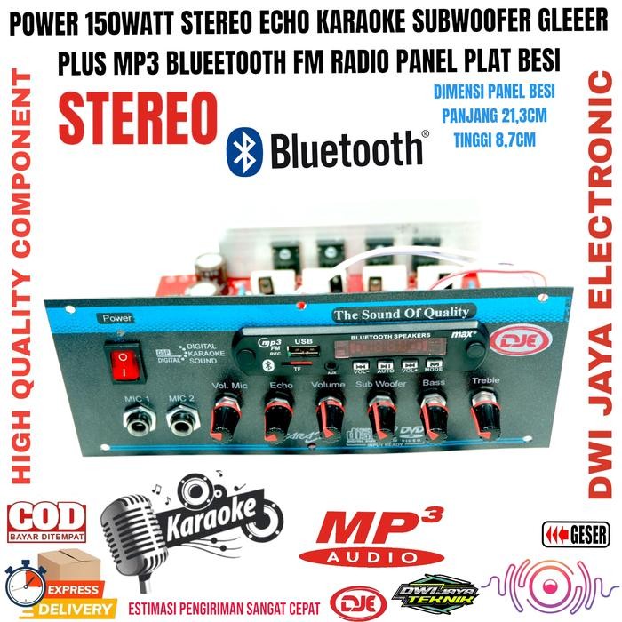 Kit Speaker Aktif Stereo 150 Watt + Subwoofer Lengkap Karaoke lengkap Bluetooth CVJA