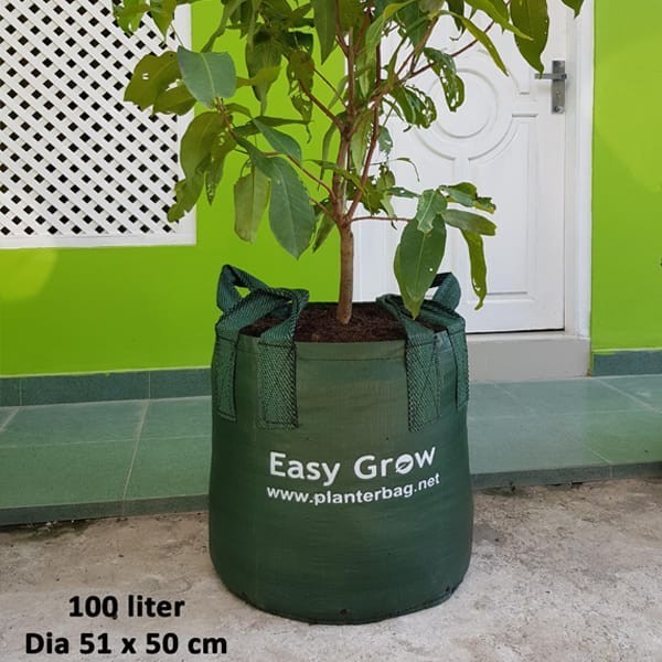 Planter Bag 100 Liter Tall Original Easy Grow - PLANTER BAG HIJAU 100 LITER - Planter Bag Tinggi