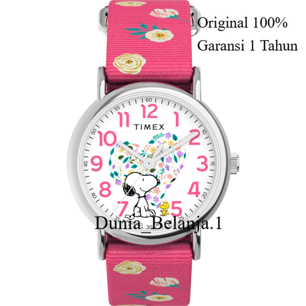 Original Jam Tangan Wanita Timex TW2W83100 Peanut Timex Weekender Floral 38mm  Garansi Resmi 1 Tahun