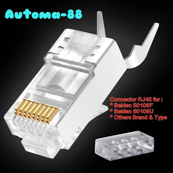 Eceran Connector RJ45 FTP STP UTP Kabel Cat6 Belden 50106F 50106U BEST