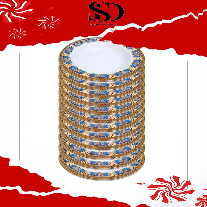 Piring Oval Royal Melamin SATU SET 12 PCS / Paket Piring Melamin 12pcs / Piring Melamin 1 Lusin / 10