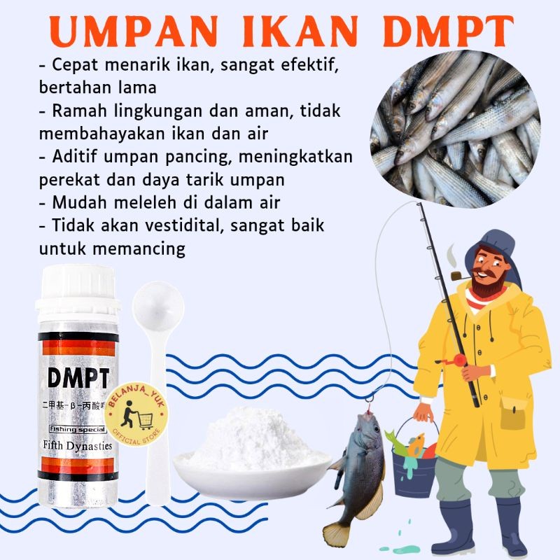 Umpan Pancing Ikan DMPT Ramah Lingkungan / Bubuk Tabur Penarik Ikan / Umpan Ikan Sangat Cepat Menari