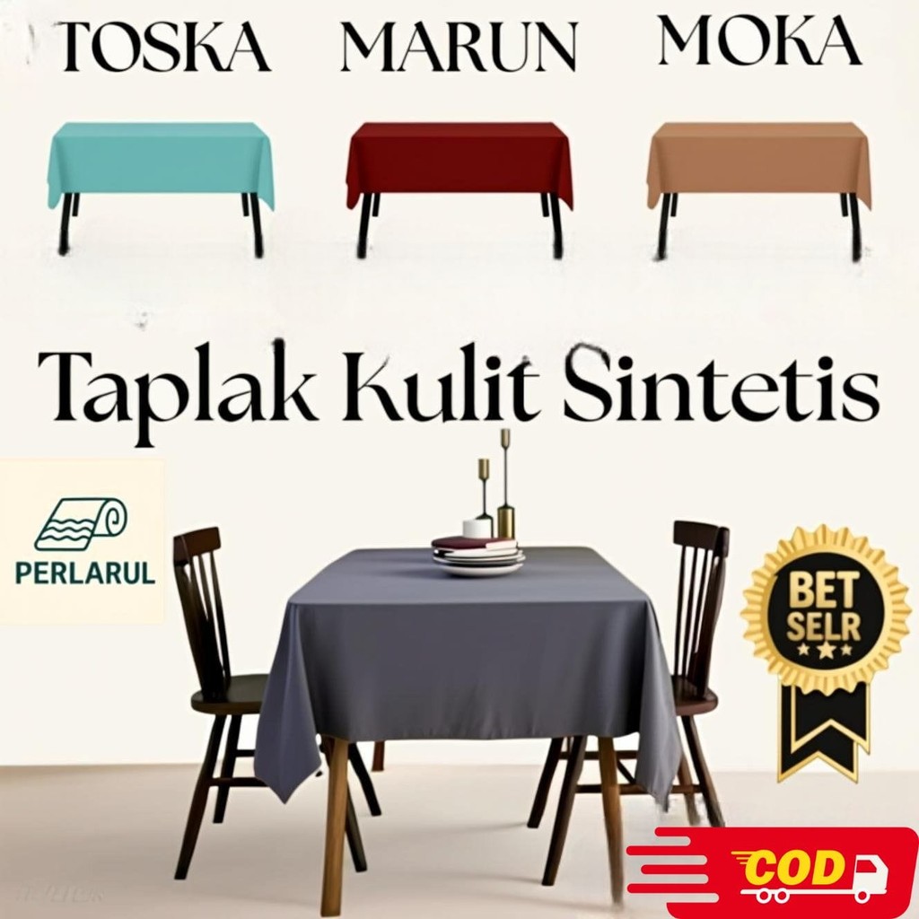Taplak Meja Anti Air Anti Minyak Permeter x 140CM Taplak Meja Aesthetic Anti Minyak