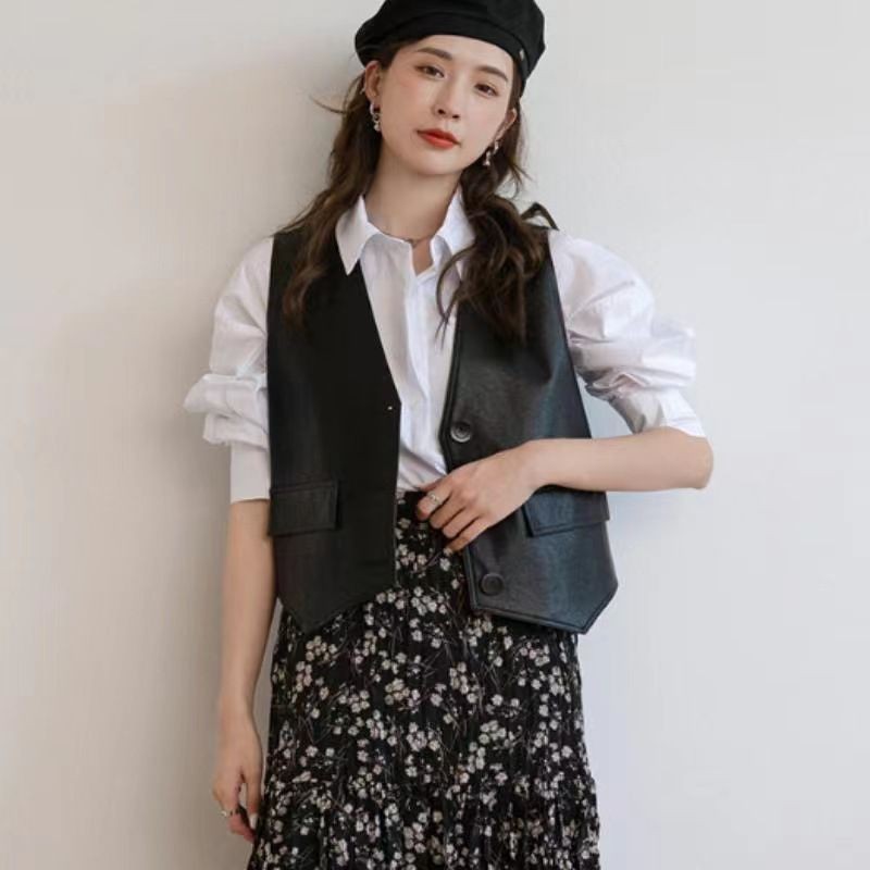 Rompi Wanita Terbaru 2025 Model Korea Style Lengan Panjang | Baju Atasan Kekinian Vest Vintage Sinte