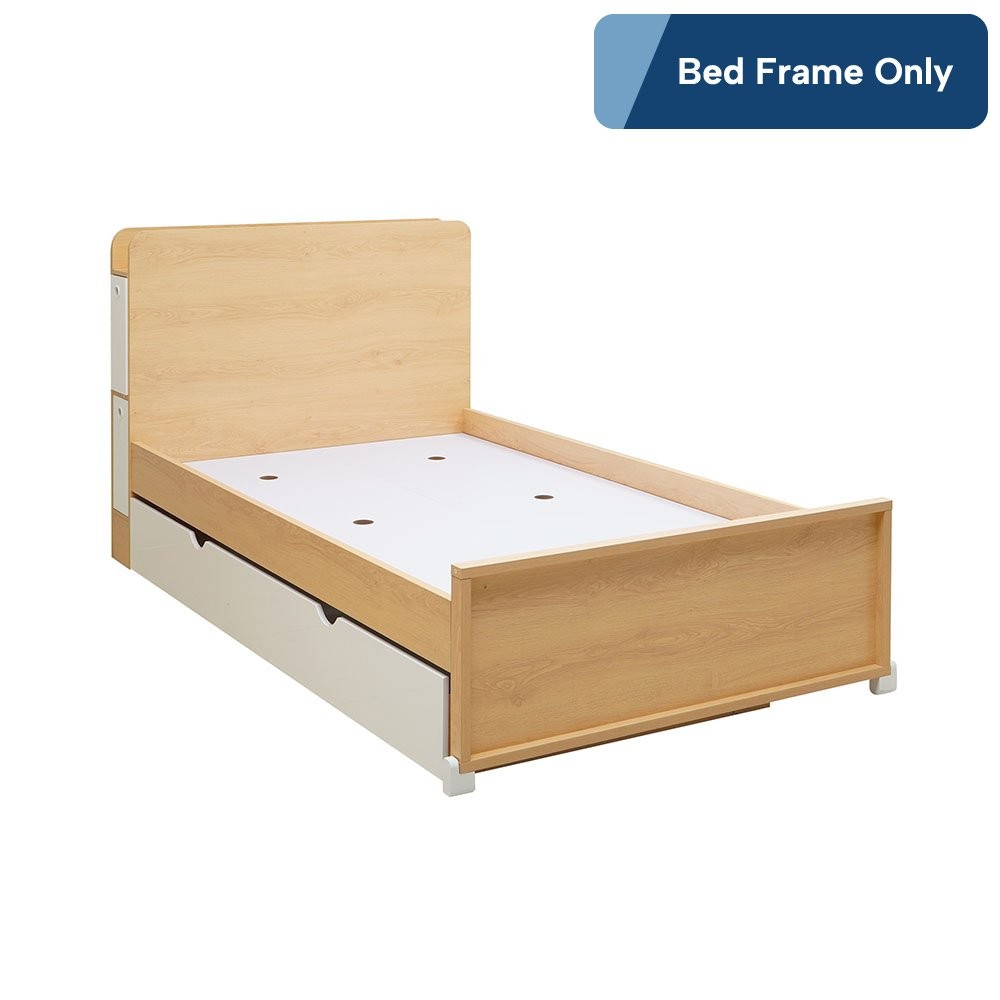 Informa Alea Tempat Tidur Sorong Anak - Putih Oak Bed Ranjang Kasur Perabot Tidur Furniture Kamar Ti