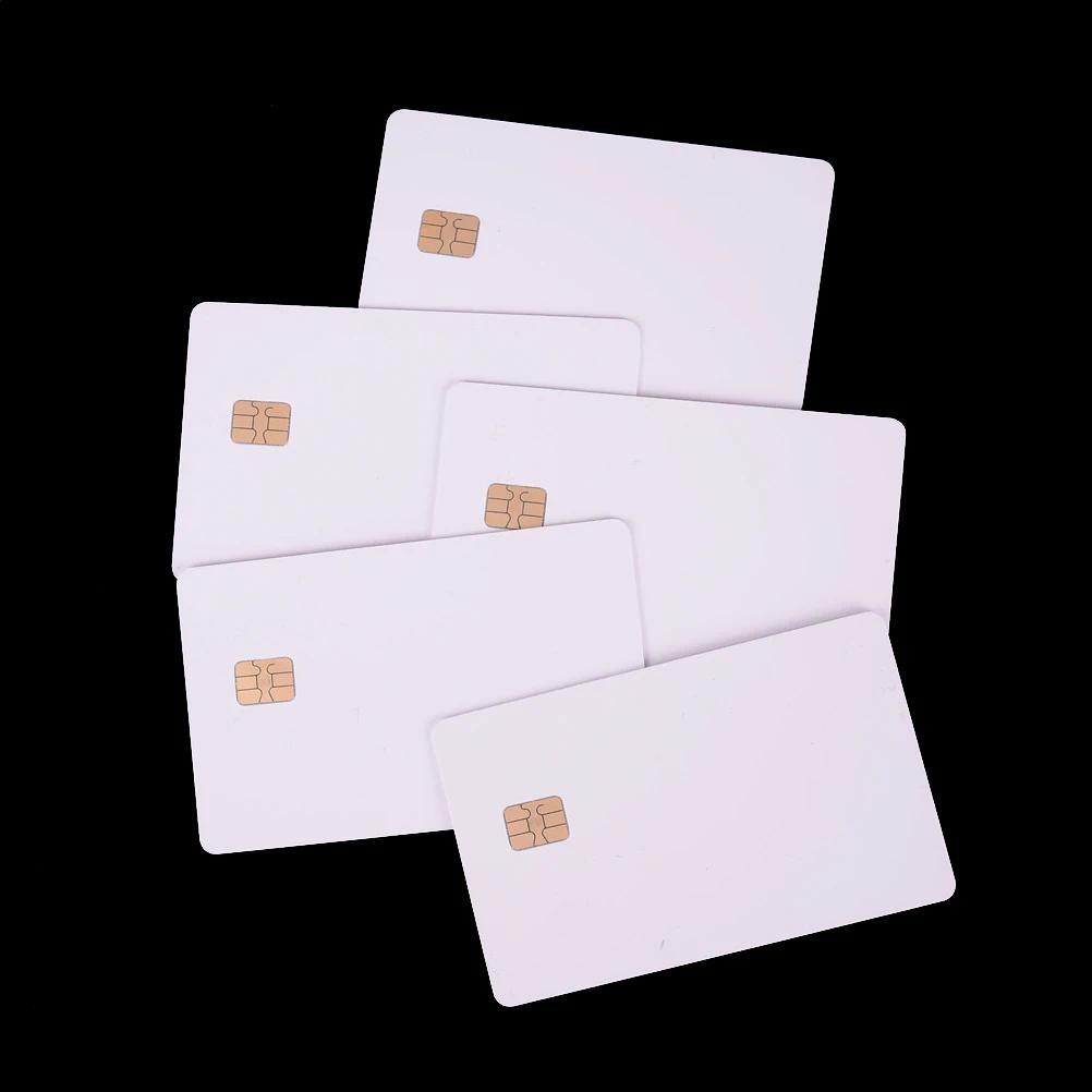 5pcs White Contact Sle442 Chip Smart IC Blank PVC Card With SLE4442 Chip Blank Smart Card Contact IC