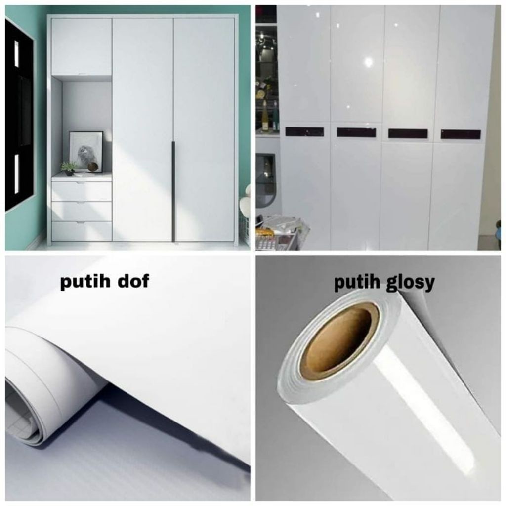PROMOstiker kaca/sticker Lemari kulkas meja kitchenset  bahan doff dan glossy polos/ motif serat kay