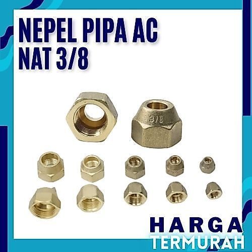 NUT NEPEL AC 3/8 | DOUBLE NEPEL | NAT NEPEL PIPA AC | NAT AC | NEPEL AC 1/2PK - 5OK I DOBEL NEPEL AC