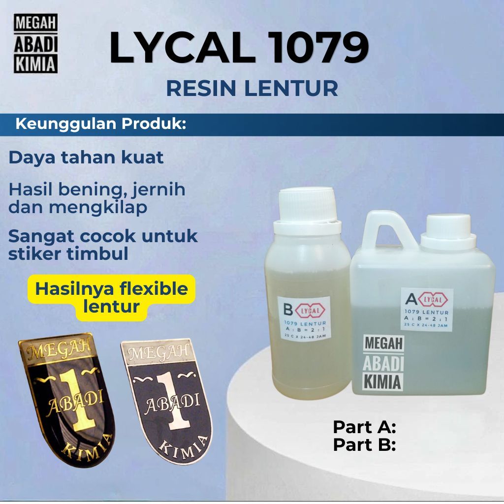 Resin Lentur Lycal Bening 562gr Resin Lycal Lentur Cor Cetakan Craft DIY