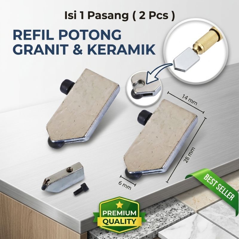 Mata Potong Refill Potong Granit 80.000M Roda Potong Keramik Granit 22x6x6mm