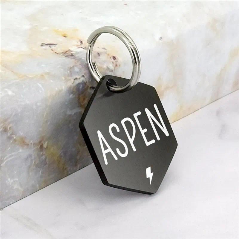 Hexagon Dog Tags for Dogs Personalized Dog Tag Dog Collar Tag Dog Gifts Custom Dog Tag Dog Name Tag 