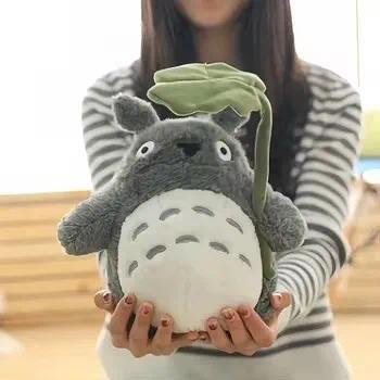 Cute Totoro Plush Toy Lotus Leaf Totoro Stuffed Animal Doll for Kids Sofa Bedroom Decor Soft Totoro 