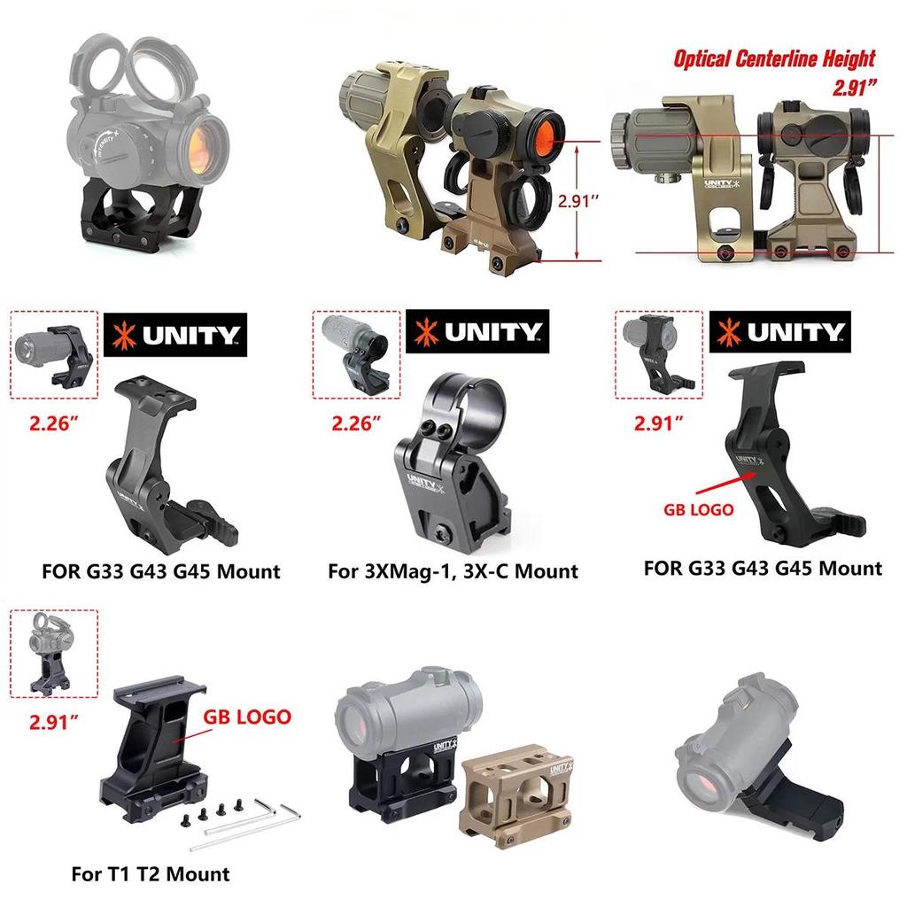 Tactical UNITY Optic Riser FAST FTC Mount For Aimpoint T1 T2 EOTECH G33 G43 G45 226 291 Optical Heig