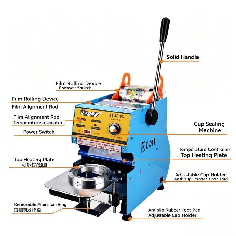 Small-sized Hot beverage sealing machine Commercial Milk tea Manual cup sealing machine Film sealing