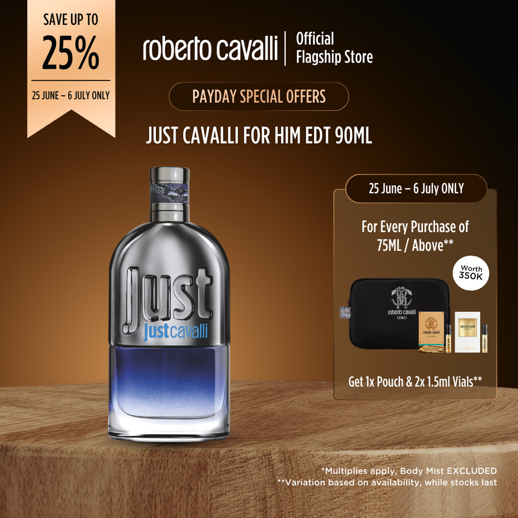 Roberto Cavalli Just Cavalli For Him EDT 90ml - Parfum Pria