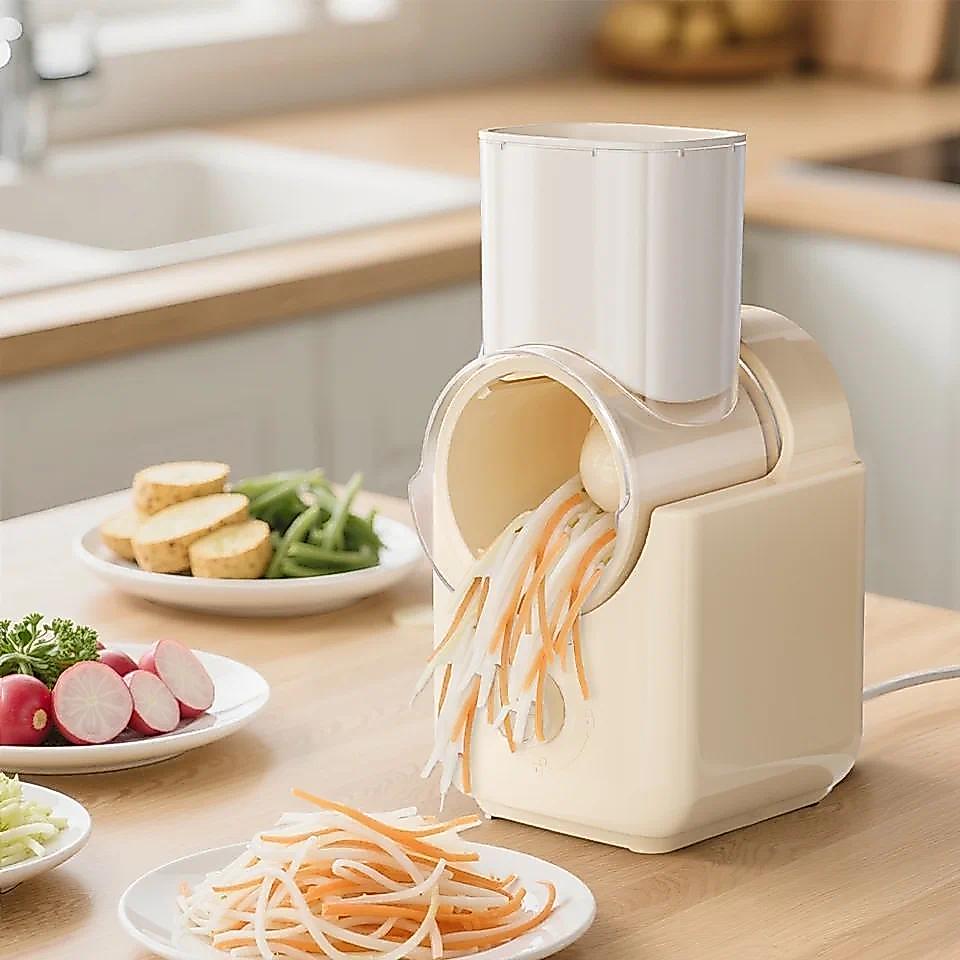 DIVEDEER Multi-Function Vegetable Cutter, Electric Kitchen Slicer, Vegetable Slicer, Potato Grater, 