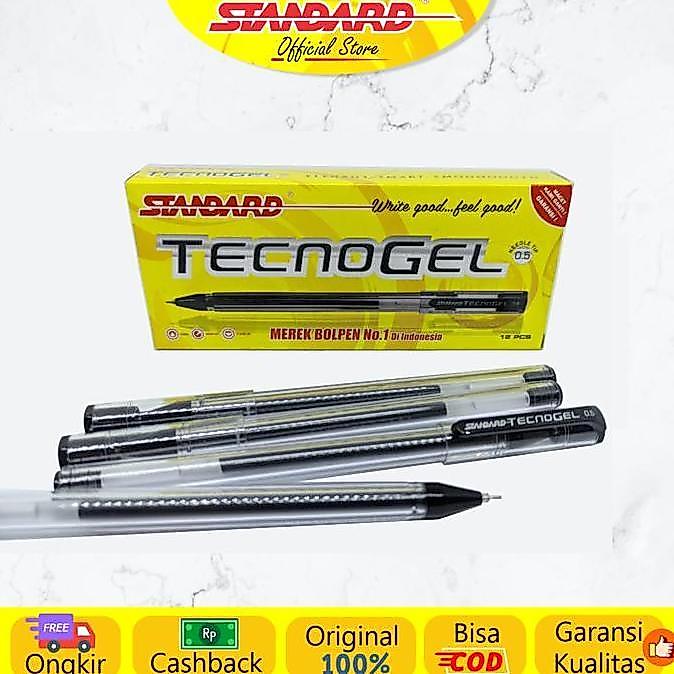 STANDARD - PULPEN TECNOGEL 0.5 ( ALAT TULIS / PEN / BALLPOINT / PENA ) MURAH