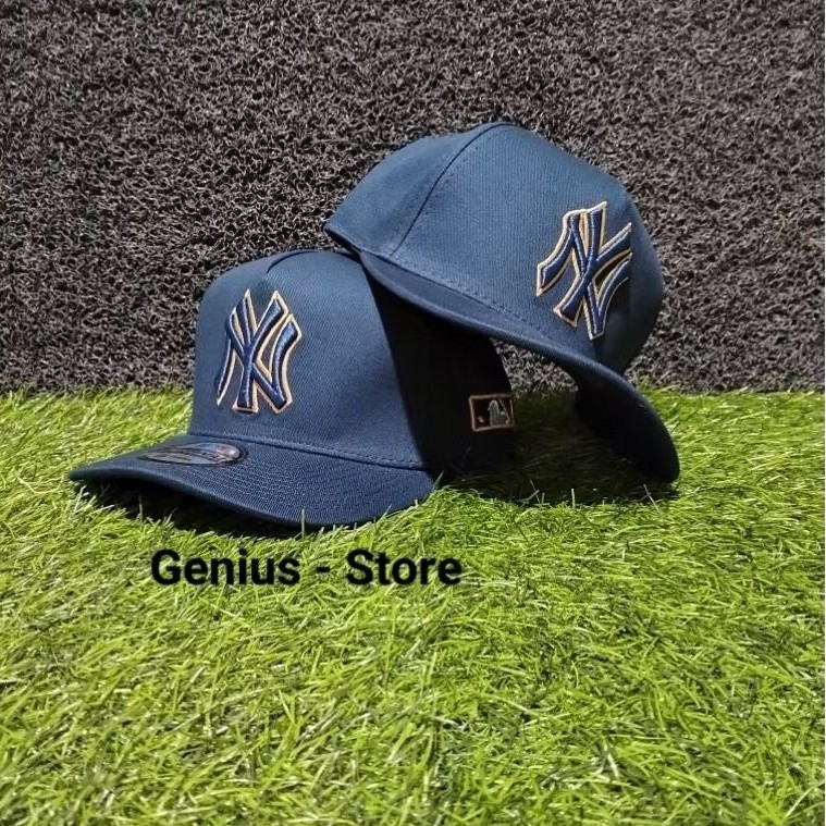 Topi New York Nevy List Cream Bahan Nevy Topi Premium Topi MLB High Quality